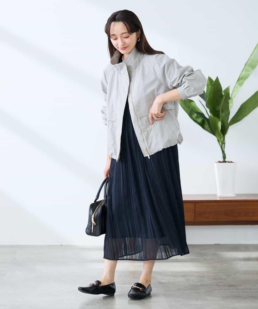 K3JDD07089 a.v.v Elmi(アー・ヴェ・ヴェ) 【低身長サイズ】ナイロンワッシャーブルゾン ベージュ