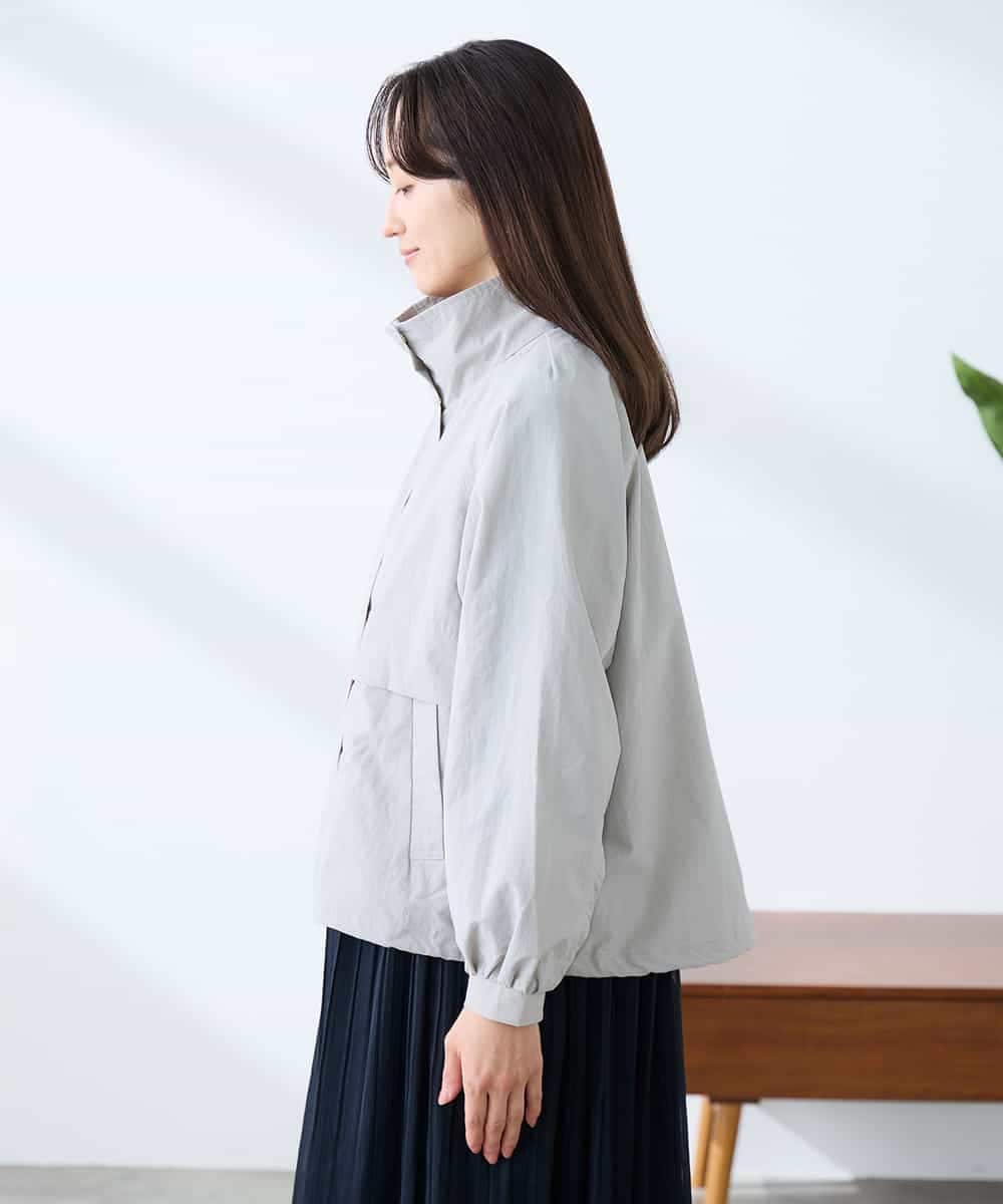 K3JDD07089 a.v.v Elmi(アー・ヴェ・ヴェ) 【低身長サイズ】ナイロンワッシャーブルゾン ベージュ