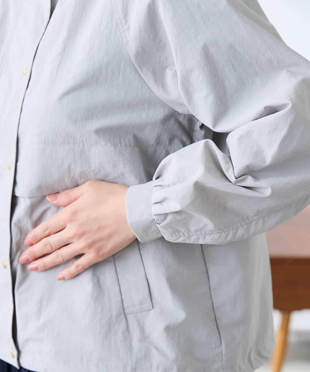 K3JDD07089 a.v.v Elmi(アー・ヴェ・ヴェ) 【低身長サイズ】ナイロンワッシャーブルゾン ベージュ