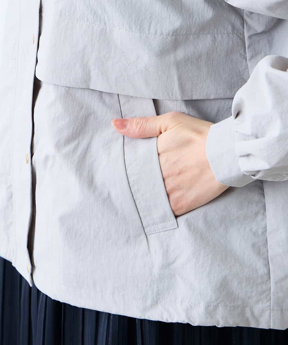 K3JDD07089 a.v.v Elmi(アー・ヴェ・ヴェ) 【低身長サイズ】ナイロンワッシャーブルゾン ベージュ