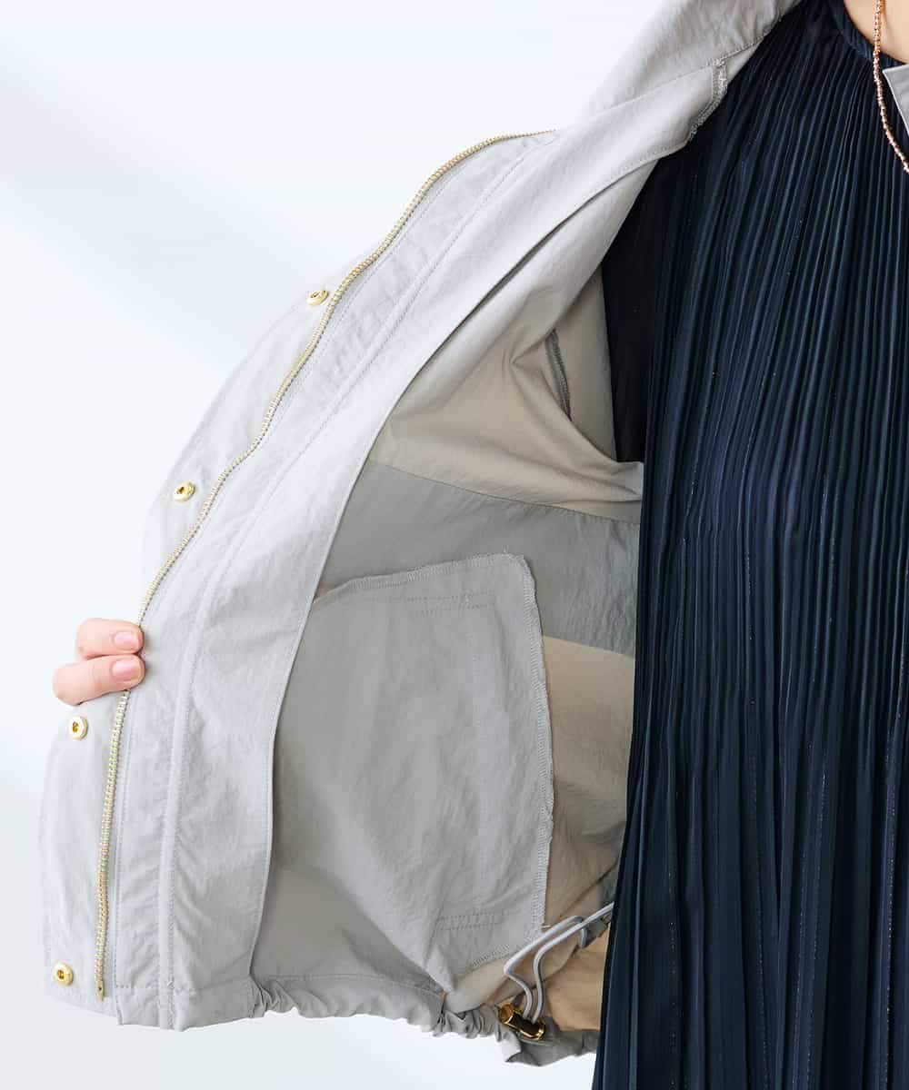 K3JDD07089 a.v.v Elmi(アー・ヴェ・ヴェ) 【低身長サイズ】ナイロンワッシャーブルゾン ベージュ