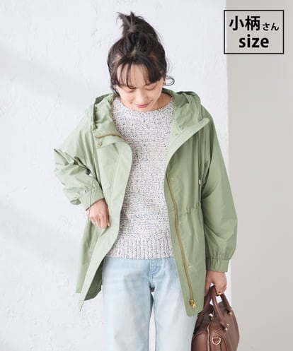 K3JED01089 a.v.v Elmi 【低身長サイズ】【微撥水】フーテッドブルゾン
