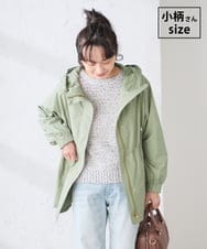 K3JED01089 a.v.v Elmi(アー・ヴェ・ヴェ) 【低身長サイズ】【微撥水】フーテッドブルゾン カーキ