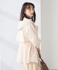 K3JED01089 a.v.v Elmi(アー・ヴェ・ヴェ) 【低身長サイズ】【微撥水】フーテッドブルゾン カーキ