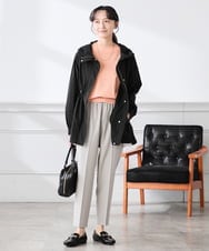 K3JED01089 a.v.v Elmi(アー・ヴェ・ヴェ) 【低身長サイズ】【微撥水】フーテッドブルゾン カーキ