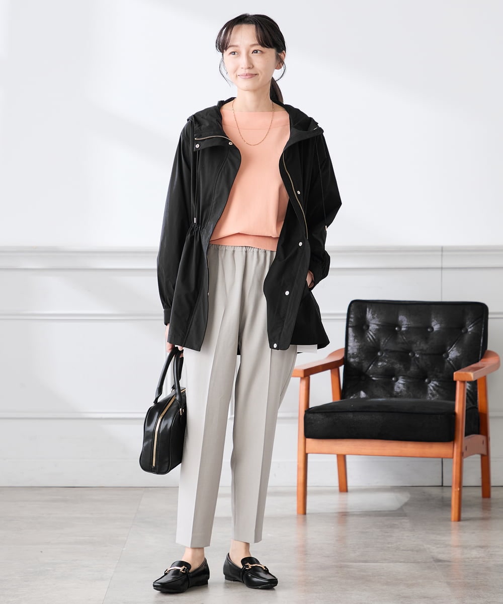 K3JED01089 a.v.v Elmi(アー・ヴェ・ヴェ) 【低身長サイズ】【微撥水】フーテッドブルゾン カーキ