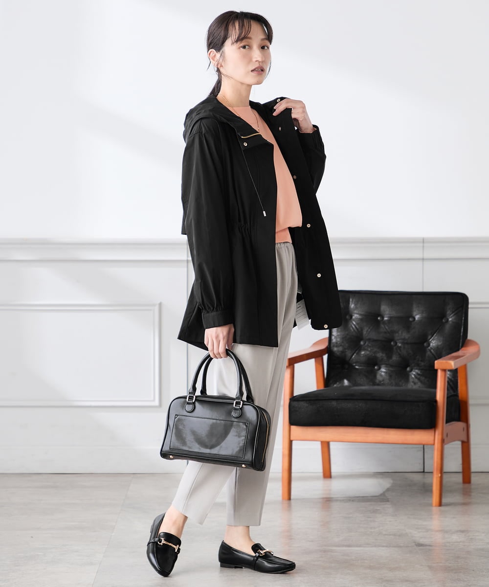 K3JED01089 a.v.v Elmi(アー・ヴェ・ヴェ) 【低身長サイズ】【微撥水】フーテッドブルゾン カーキ