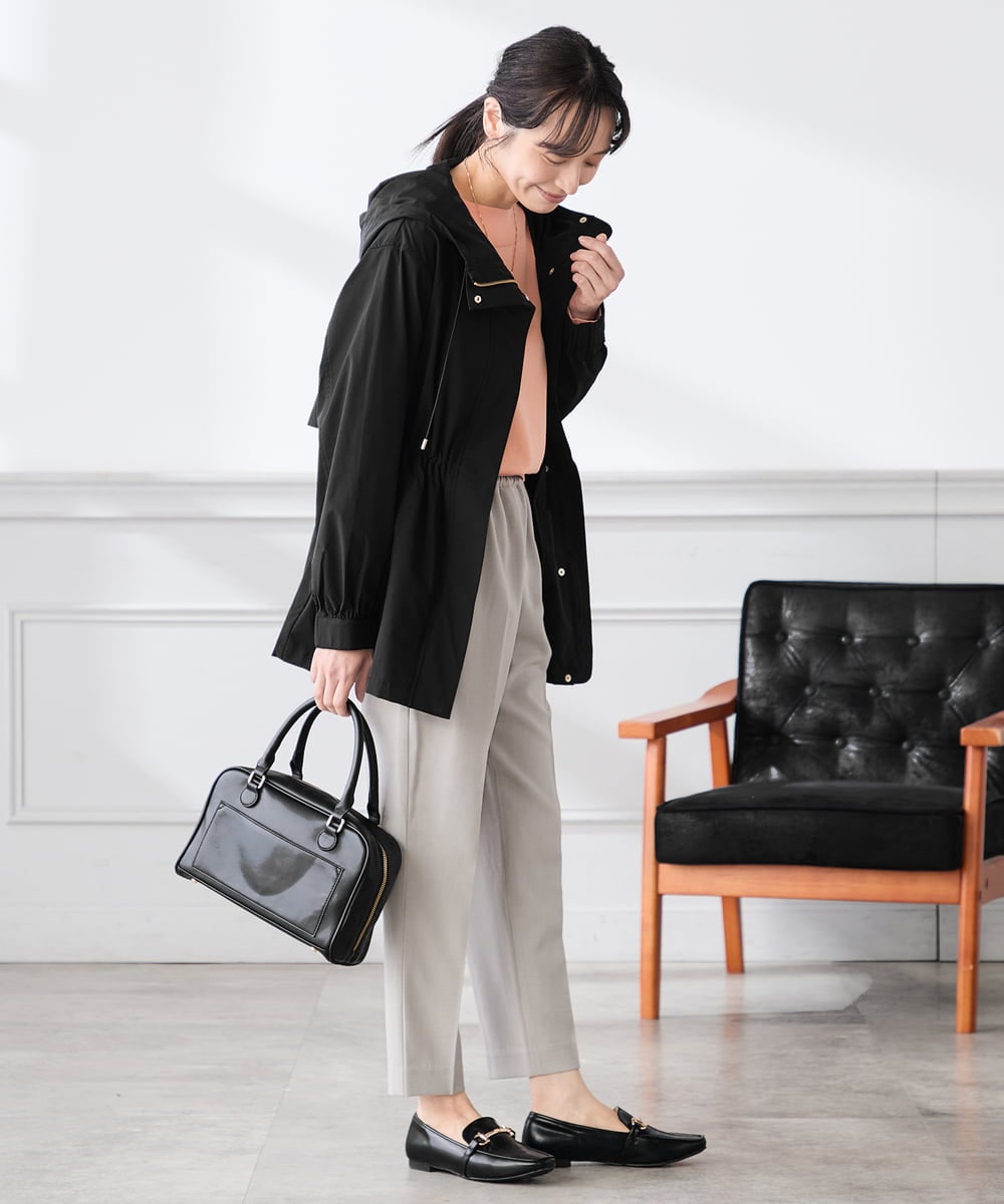 K3JED01089 a.v.v Elmi(アー・ヴェ・ヴェ) 【低身長サイズ】【微撥水】フーテッドブルゾン カーキ