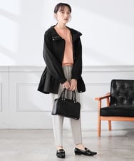 K3JED01089 a.v.v Elmi(アー・ヴェ・ヴェ) 【低身長サイズ】【微撥水】フーテッドブルゾン カーキ