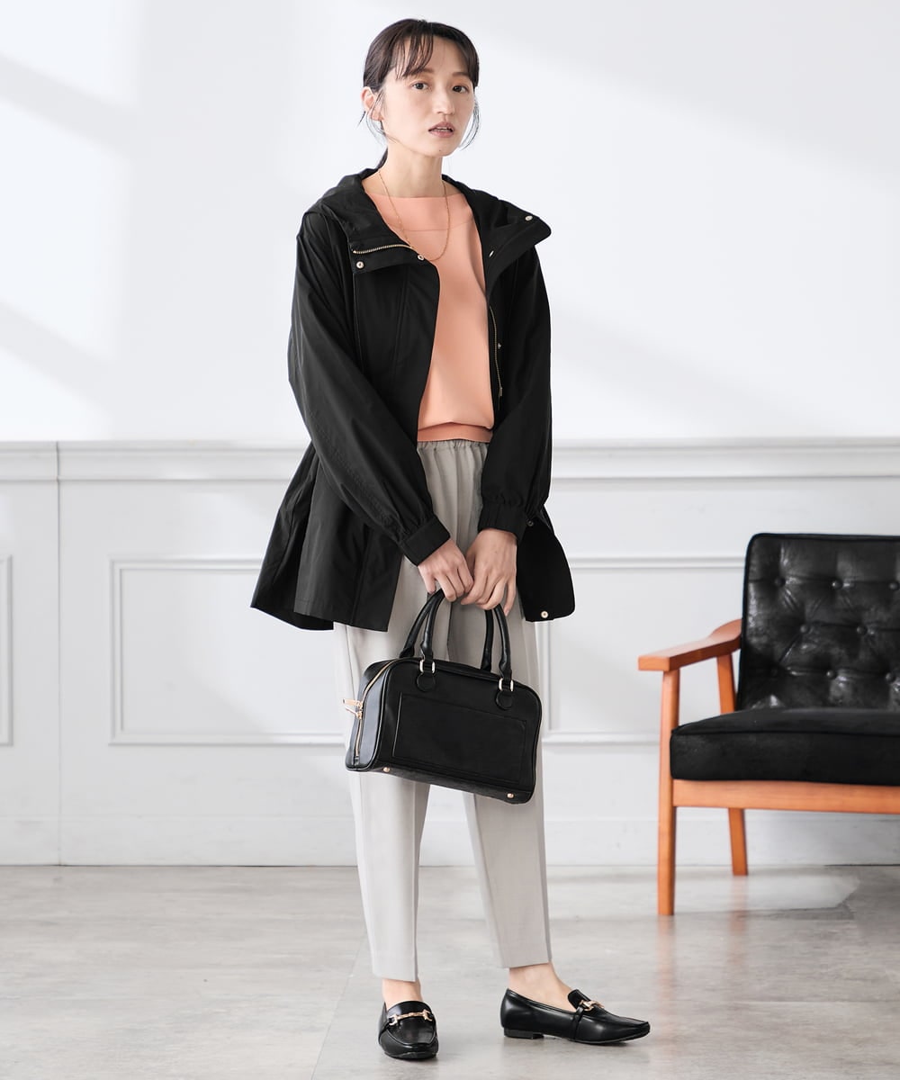 K3JED01089 a.v.v Elmi(アー・ヴェ・ヴェ) 【低身長サイズ】【微撥水】フーテッドブルゾン カーキ