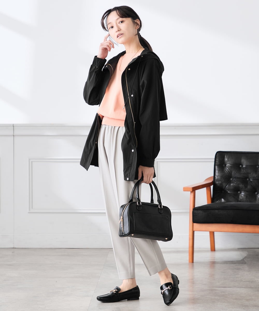 K3JED01089 a.v.v Elmi(アー・ヴェ・ヴェ) 【低身長サイズ】【微撥水】フーテッドブルゾン カーキ