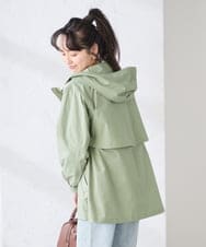 K3JED01089 a.v.v Elmi(アー・ヴェ・ヴェ) 【低身長サイズ】【微撥水】フーテッドブルゾン カーキ