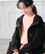 K3JED01089 a.v.v Elmi(アー・ヴェ・ヴェ) 【低身長サイズ】【微撥水】フーテッドブルゾン カーキ