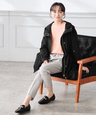 K3JED01089 a.v.v Elmi(アー・ヴェ・ヴェ) 【低身長サイズ】【微撥水】フーテッドブルゾン カーキ