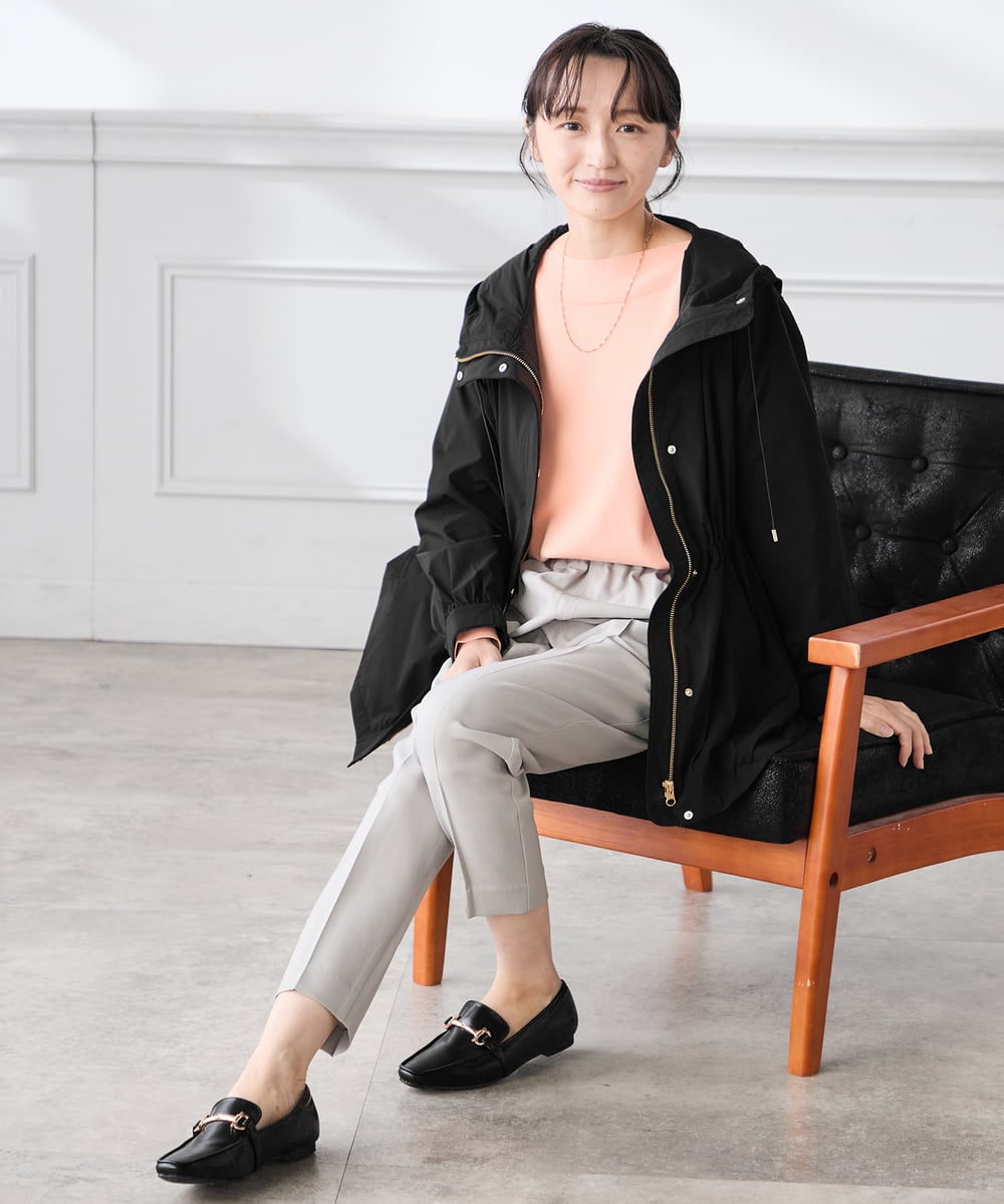 K3JED01089 a.v.v Elmi(アー・ヴェ・ヴェ) 【低身長サイズ】【微撥水】フーテッドブルゾン カーキ