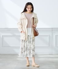 K3JED01089 a.v.v Elmi(アー・ヴェ・ヴェ) 【低身長サイズ/しい様ご紹介】【微撥水】フーテッドブルゾン カーキ