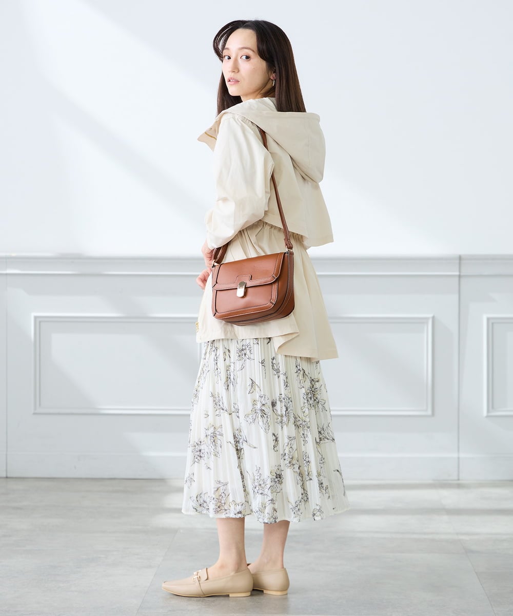 K3JED01089 a.v.v Elmi(アー・ヴェ・ヴェ) 【低身長サイズ/しい様ご紹介】【微撥水】フーテッドブルゾン カーキ