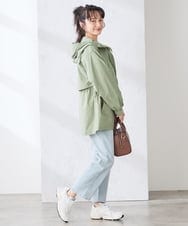 K3JED01089 a.v.v Elmi(アー・ヴェ・ヴェ) 【低身長サイズ】【微撥水】フーテッドブルゾン カーキ