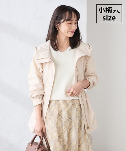 K3JED01089 a.v.v Elmi 【低身長サイズ】【微撥水】フーテッドブルゾン