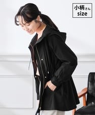 K3JED01089 a.v.v Elmi(アー・ヴェ・ヴェ) 【低身長サイズ】【微撥水】フーテッドブルゾン ブラック