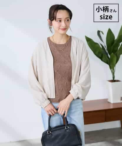 K3JFD12089 a.v.v Elmi 【低身長サイズ】Vネックシアーブルゾン