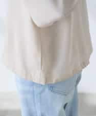 K3JFD12089 a.v.v Elmi(アー・ヴェ・ヴェ) 【低身長サイズ】Vネックシアーブルゾン ベージュ