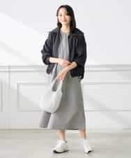 K3JFD13089 a.v.v Elmi(アー・ヴェ・ヴェ) 【低身長サイズ】スタンドカラーセミシアーブルゾン ベージュ