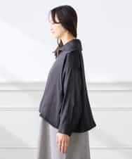 K3JFD13089 a.v.v Elmi(アー・ヴェ・ヴェ) 【低身長サイズ】スタンドカラーセミシアーブルゾン ベージュ