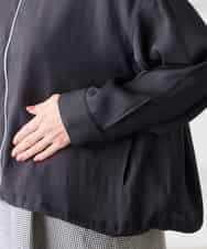 K3JFD13089 a.v.v Elmi(アー・ヴェ・ヴェ) 【低身長サイズ】スタンドカラーセミシアーブルゾン ベージュ