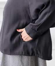 K3JFD13089 a.v.v Elmi(アー・ヴェ・ヴェ) 【低身長サイズ】スタンドカラーセミシアーブルゾン ベージュ