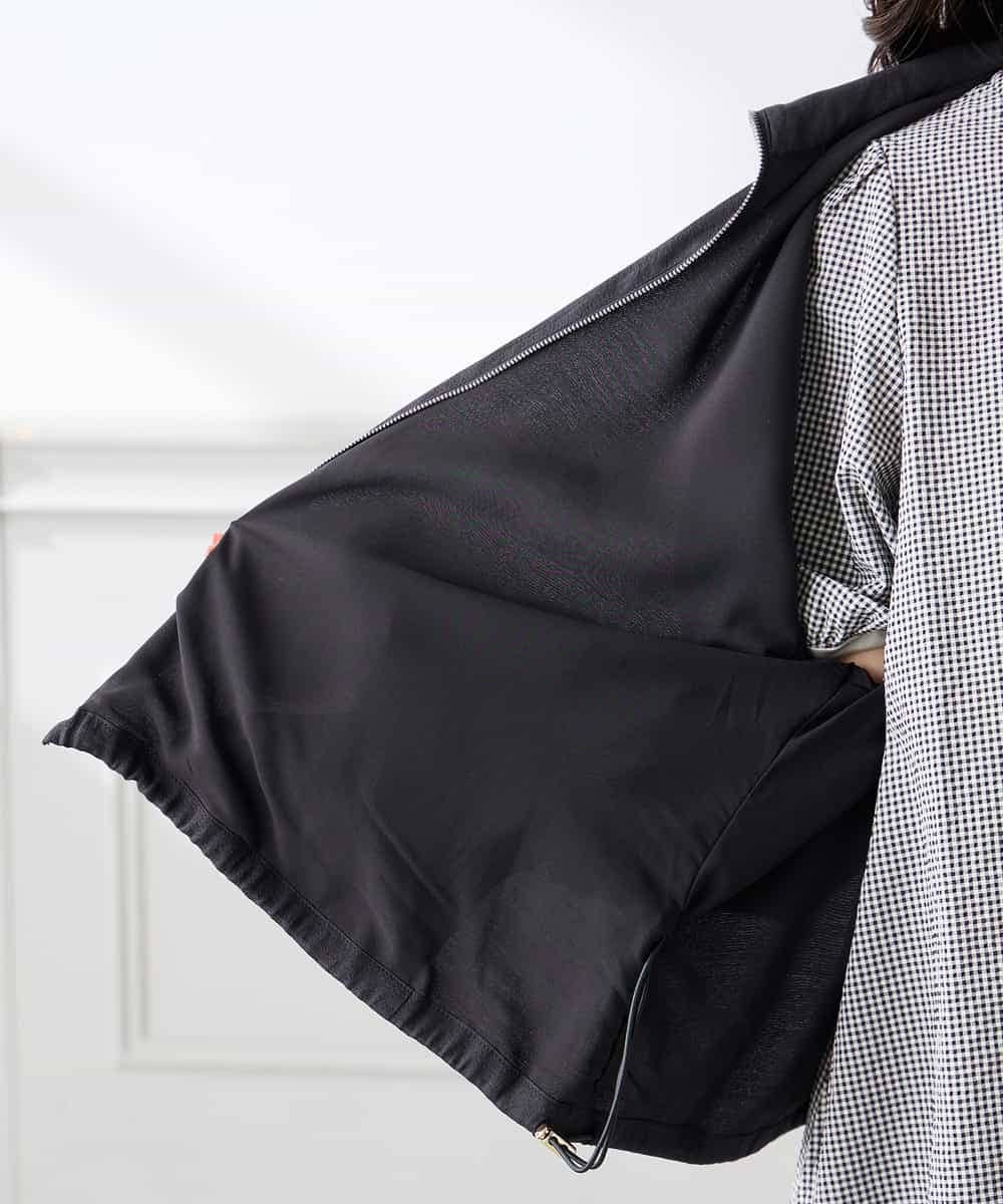 K3JFD13089 a.v.v Elmi(アー・ヴェ・ヴェ) 【低身長サイズ】スタンドカラーセミシアーブルゾン ベージュ