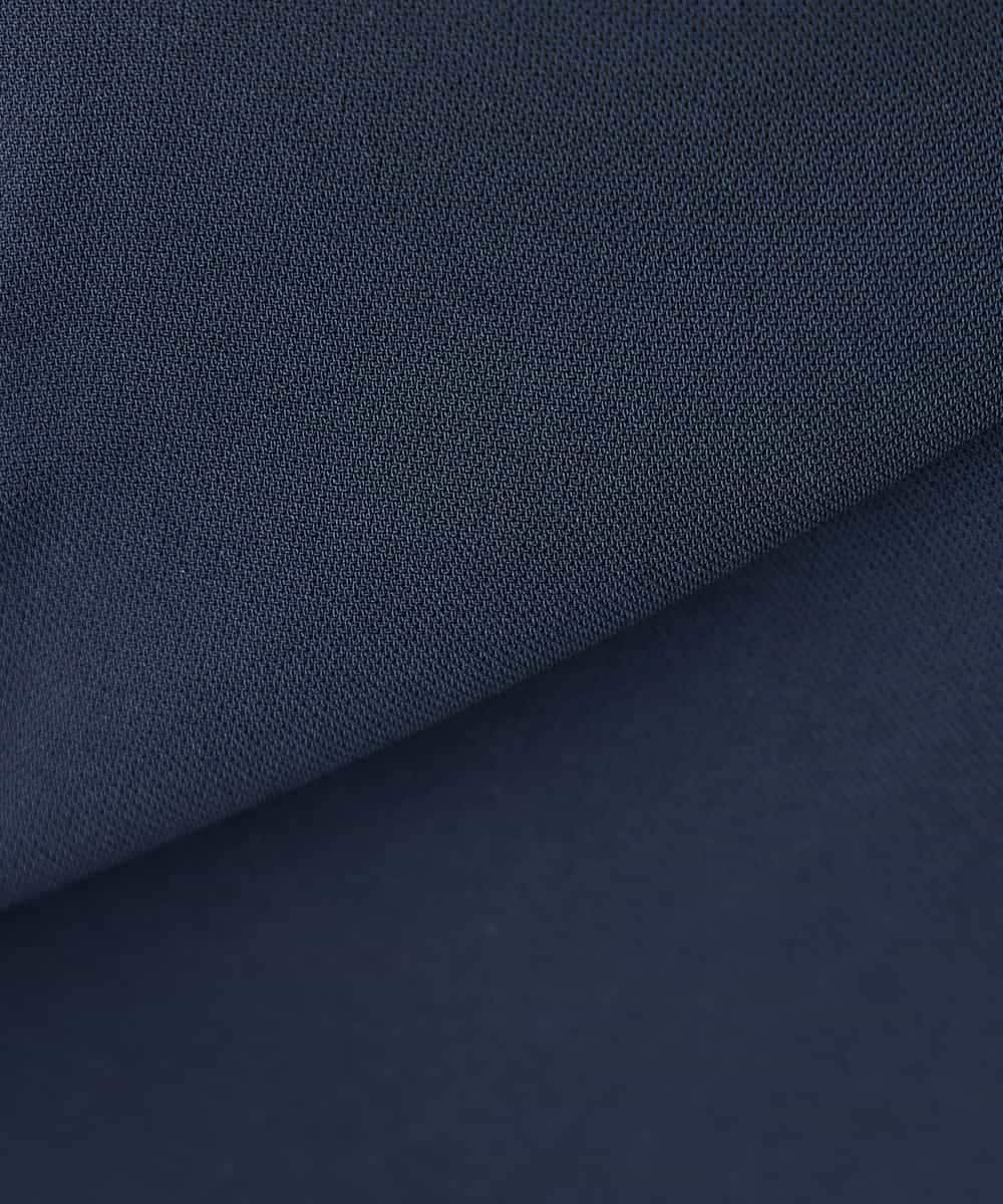 K3JGD06089 a.v.v Elmi(アー・ヴェ・ヴェ) 【低身長サイズ】ハーフスリーブダブルジャケット［接触冷感/速乾/UVカット/イージーケア］ ネイビー