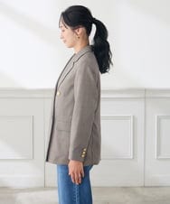 K3JJD02119 a.v.v Elmi(アー・ヴェ・ヴェ) 【低身長サイズ】Wブレストジャケット ネイビー
