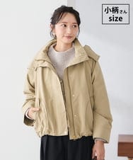 K3JKA15129 a.v.v Elmi(アー・ヴェ・ヴェ) 【低身長サイズ】ライナー付マウンテンパーカー ベージュ