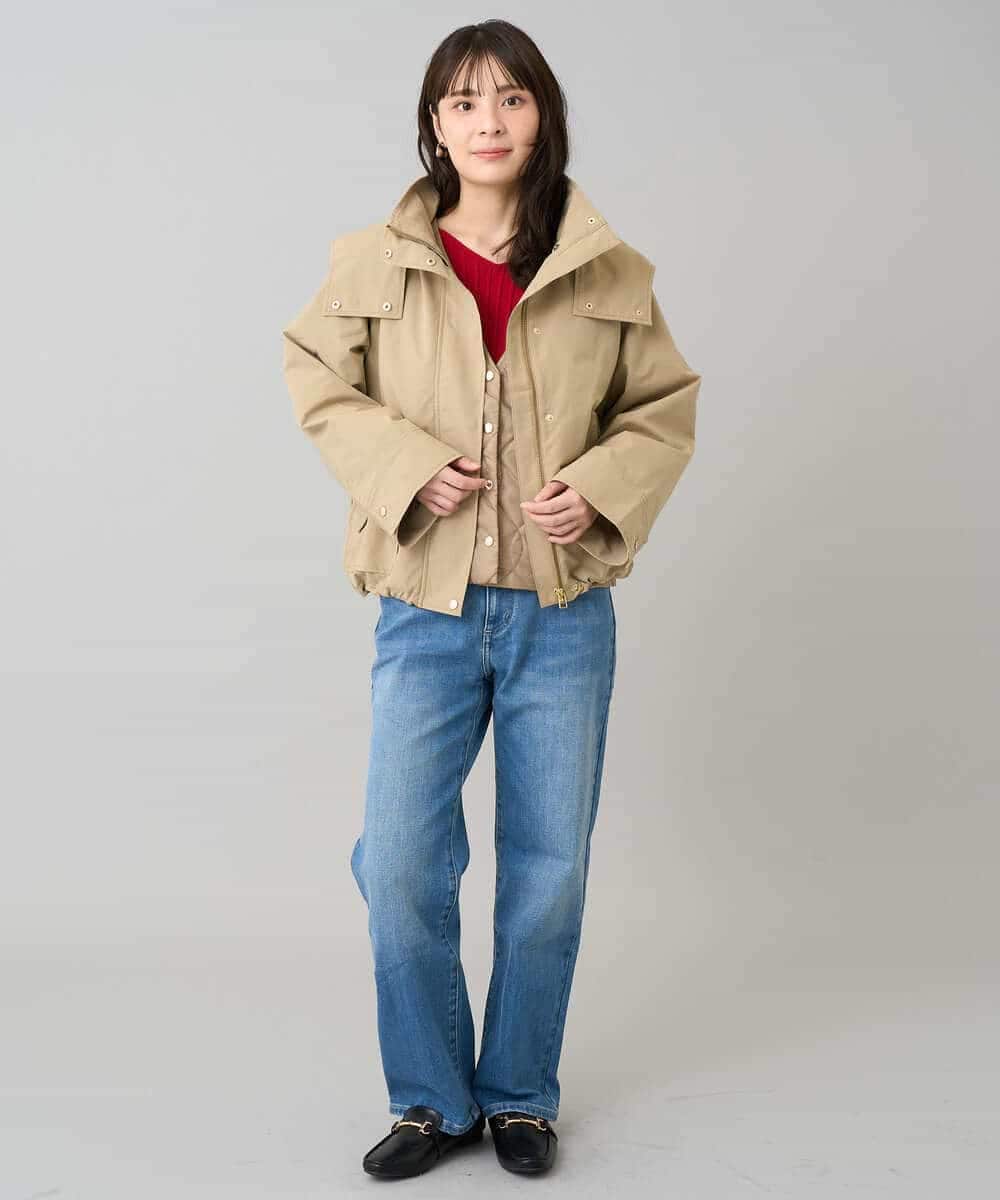 K3JKA15129 a.v.v Elmi(アー・ヴェ・ヴェ) 【低身長サイズ】ライナー付マウンテンパーカー ブラウン