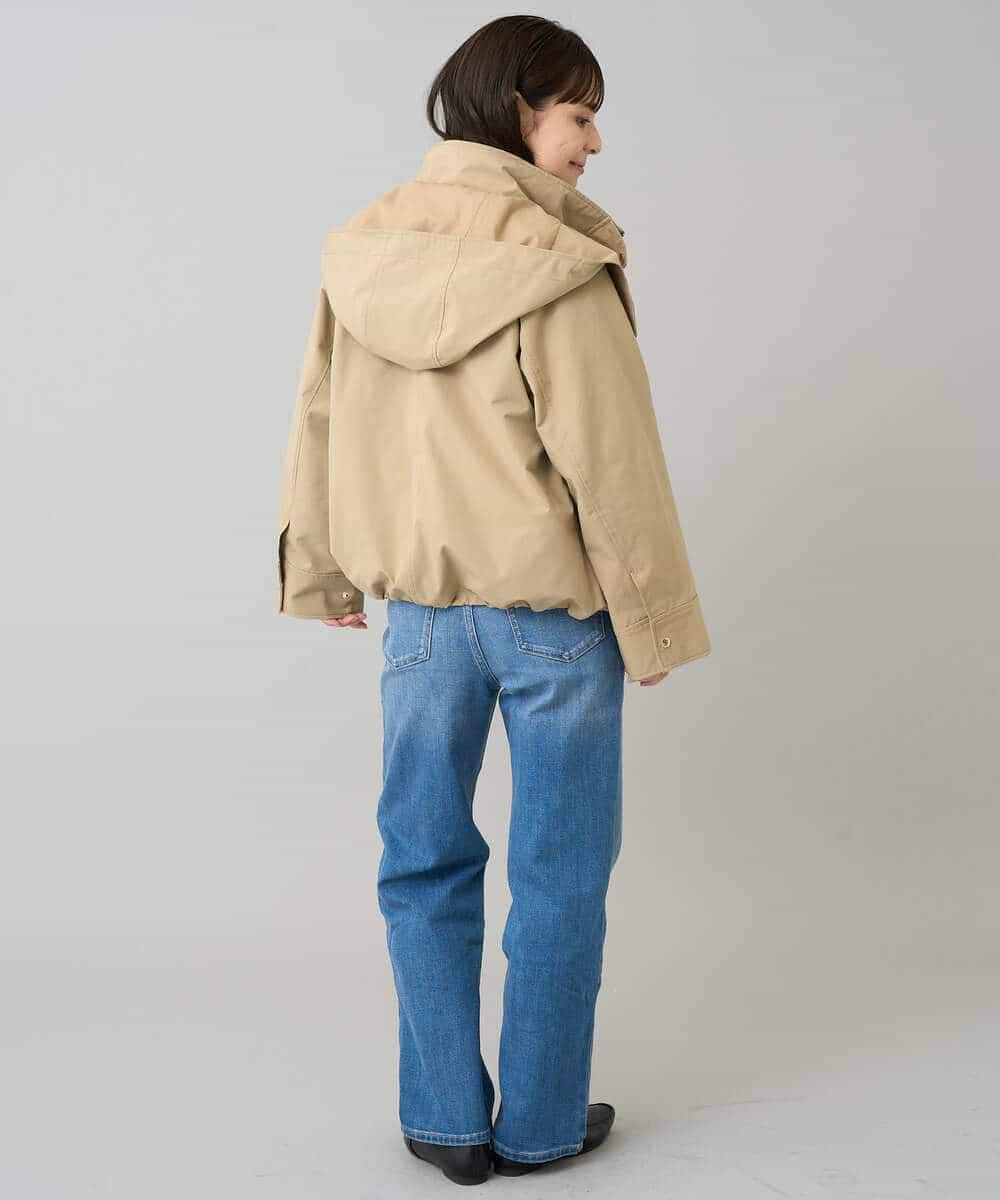 K3JKA15129 a.v.v Elmi(アー・ヴェ・ヴェ) 【低身長サイズ】ライナー付マウンテンパーカー ブラウン