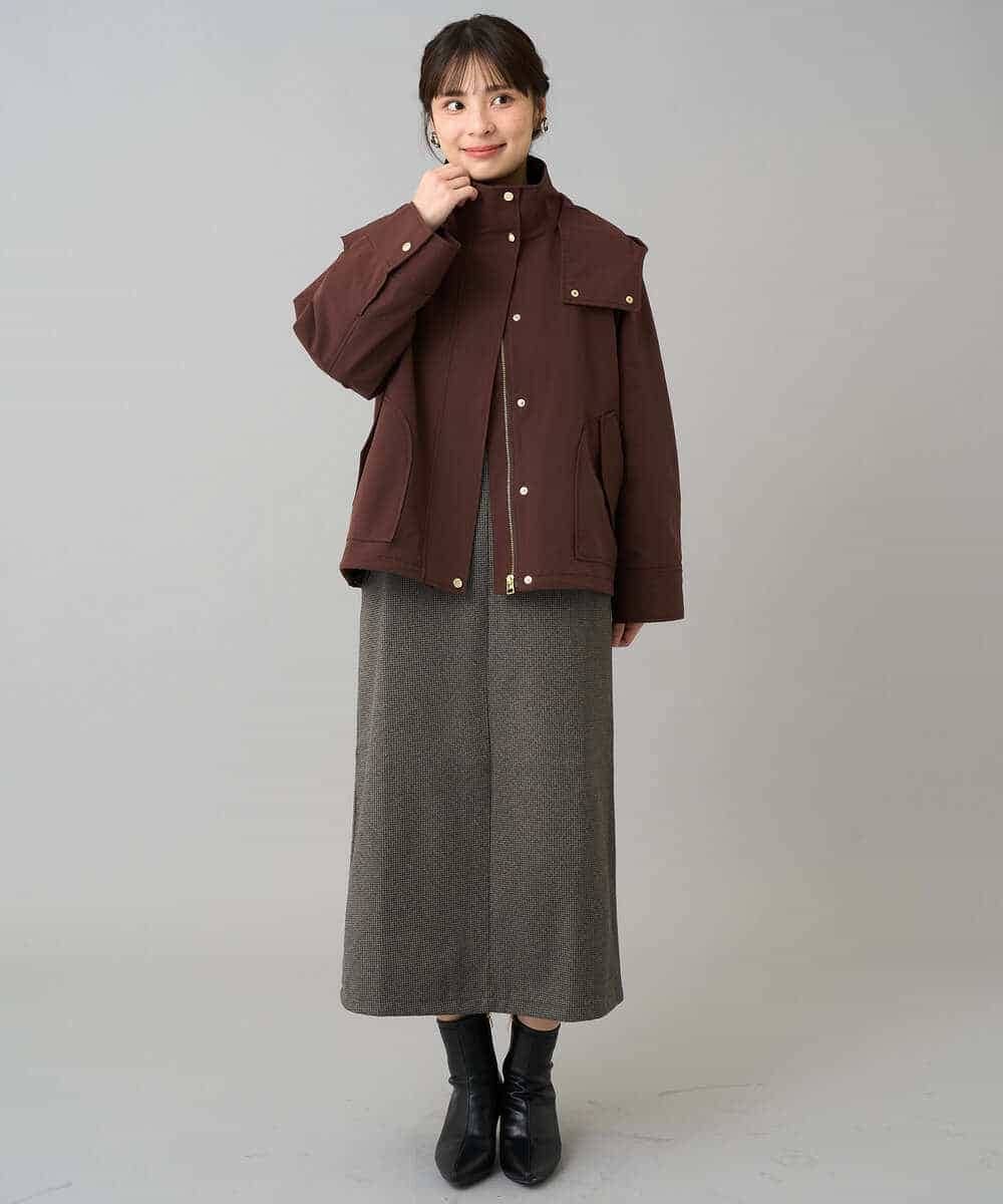 K3JKA15129 a.v.v Elmi(アー・ヴェ・ヴェ) 【低身長サイズ】ライナー付マウンテンパーカー ブラウン