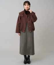 K3JKA15129 a.v.v Elmi(アー・ヴェ・ヴェ) 【低身長サイズ】ライナー付マウンテンパーカー ブラウン