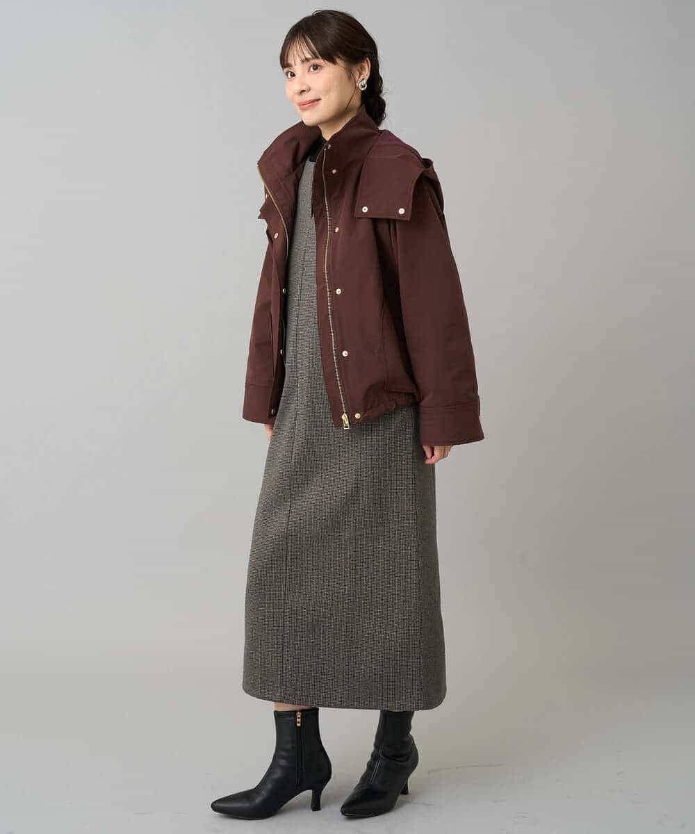 K3JKA15129 a.v.v Elmi(アー・ヴェ・ヴェ) 【低身長サイズ】ライナー付マウンテンパーカー ブラウン