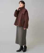 K3JKA15129 a.v.v Elmi(アー・ヴェ・ヴェ) 【低身長サイズ】ライナー付マウンテンパーカー ブラウン