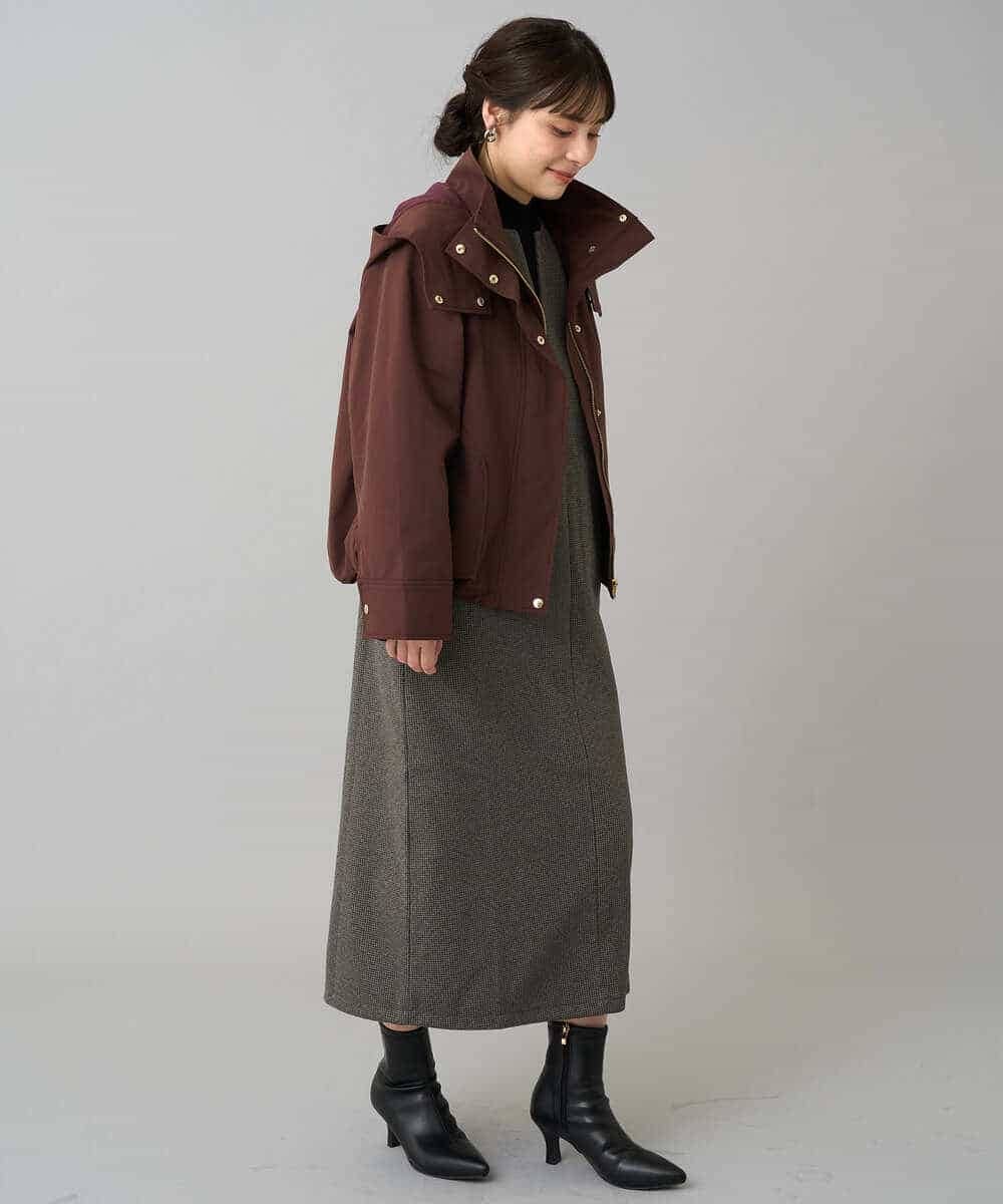 K3JKA15129 a.v.v Elmi(アー・ヴェ・ヴェ) 【低身長サイズ】ライナー付マウンテンパーカー ブラウン