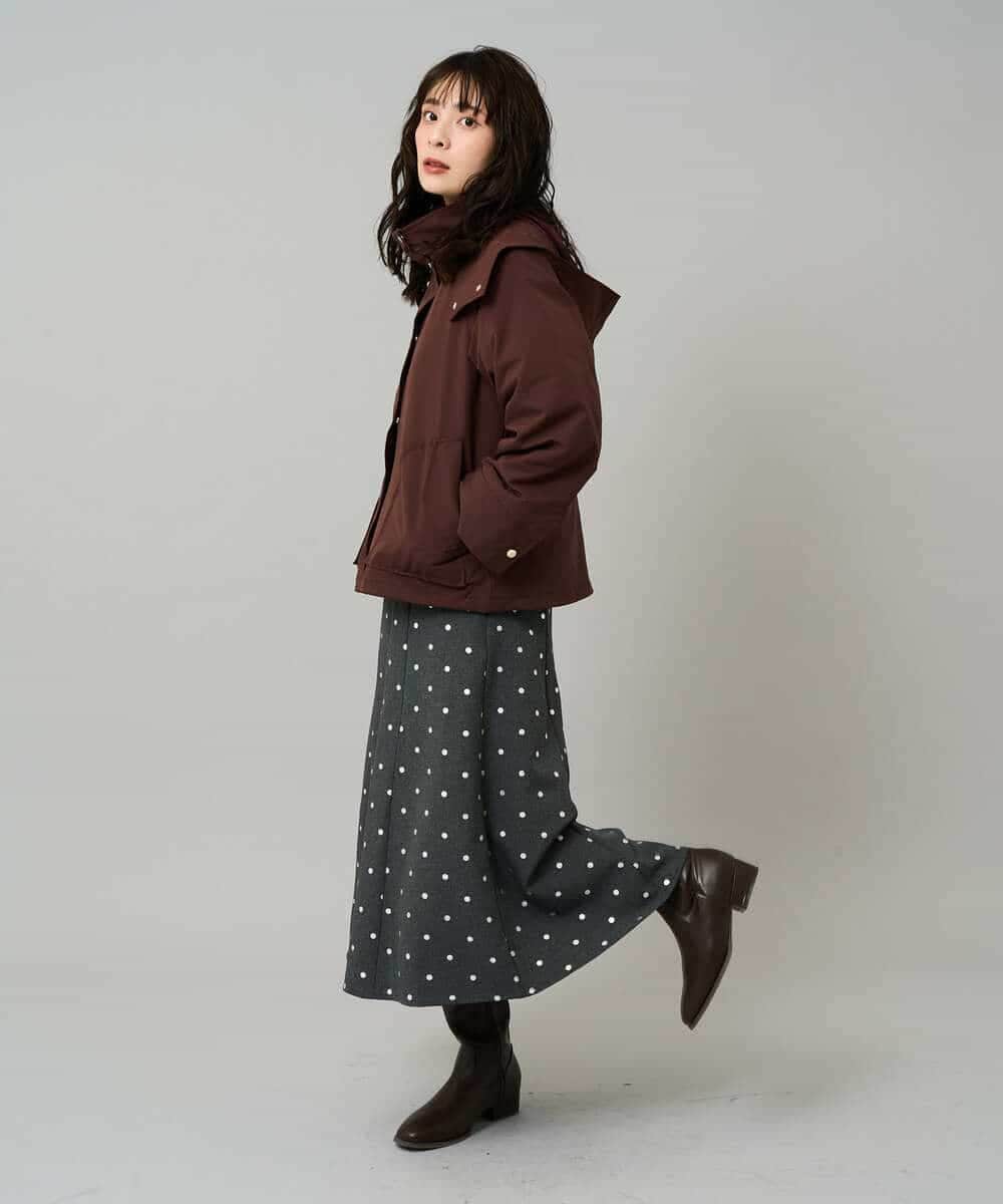 K3JKA15129 a.v.v Elmi(アー・ヴェ・ヴェ) 【低身長サイズ】ライナー付マウンテンパーカー ブラウン