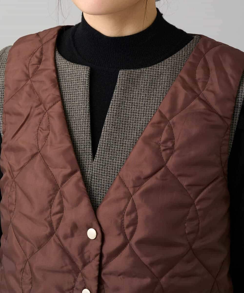 K3JKA15129 a.v.v Elmi(アー・ヴェ・ヴェ) 【低身長サイズ】ライナー付マウンテンパーカー ブラウン