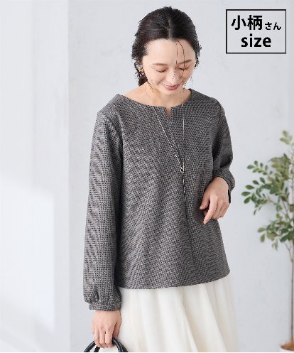K3KBD45044 a.v.v Elmi 【低身長サイズ】千鳥ジャカードトップス