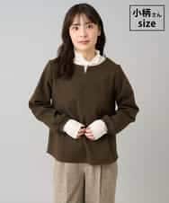 K3KBD45044 a.v.v Elmi(アー・ヴェ・ヴェ) 【低身長サイズ】千鳥ジャカードトップス ブラウン