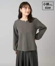 K3KBD45044 a.v.v Elmi(アー・ヴェ・ヴェ) 【低身長サイズ】千鳥ジャカードトップス ブラック