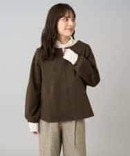 K3KBD45044 a.v.v Elmi(アー・ヴェ・ヴェ) 【低身長サイズ】千鳥ジャカードトップス ブラック