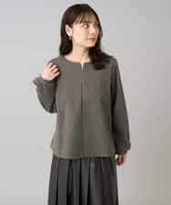 K3KBD45044 a.v.v Elmi(アー・ヴェ・ヴェ) 【低身長サイズ】千鳥ジャカードトップス ブラック