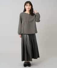 K3KBD45044 a.v.v Elmi(アー・ヴェ・ヴェ) 【低身長サイズ】千鳥ジャカードトップス ブラック