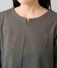 K3KBD45044 a.v.v Elmi(アー・ヴェ・ヴェ) 【低身長サイズ】千鳥ジャカードトップス ブラック